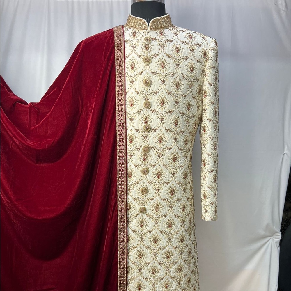 Sherwani Suit | Custom made handmade Groom’s Sherwani.